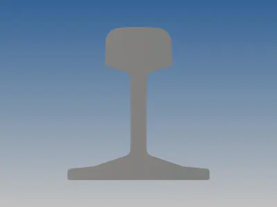 British Standard-EN13674  46E2 rail 3D model