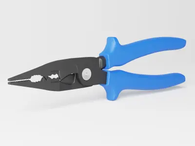 Long Nose Plier Low-poly 3D model