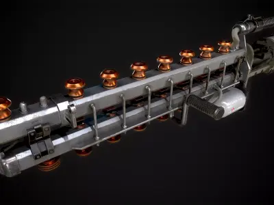 Game Ready Railgun From Atomic heart Low-poly 3D model