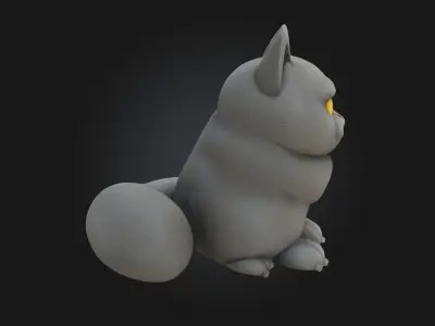 Grumpy Cat Animation  Stylized Feline Character  3D model