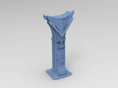Ancient Mars stone pillar 1  3D model