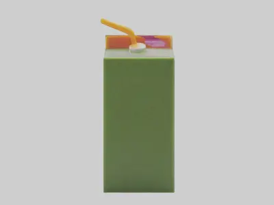 Juice Box model Low-poly 3D model