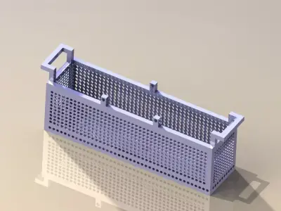 boite  chariot  caisse Caixa Free 3D model