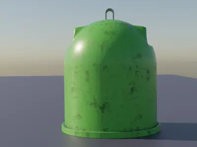 Glass recycling bin 3D model