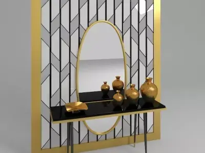 entryway console 3D model