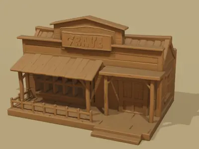Texas Stylized houses 6 models Part 2 3D print model
