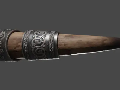 Stylized Viking  Horn Arabian style  low poly PBR Game Ready Low-poly 3D model