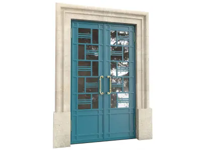 Entrance classic door 138 3D model