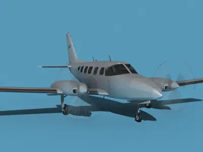 Piper PA-31-350 Navajo Chieftain V00 3D model