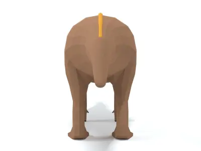 Low Poly Cartoon Edmontosaurus Dinosaur Low-poly 3D model