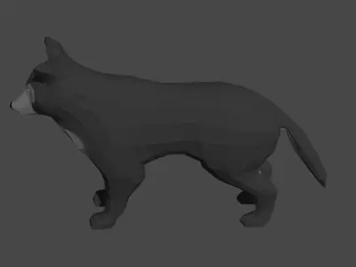 LowPoly Wolf Low-poly 3D model