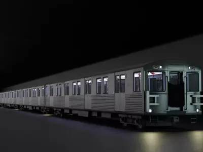 Train inside 3D model