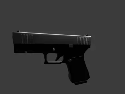 Realistic Handgun game ready 3DModel Low-poly 3D model