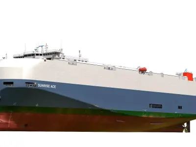 Vehicles Carrier RoRo and burnt ship 3D Model Pack