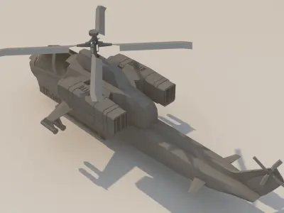 Helicopter Model military 3D model