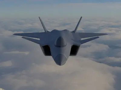 J20 5TH GEN FIGHTER JET PLUS LOW POLY Low-poly 3D model