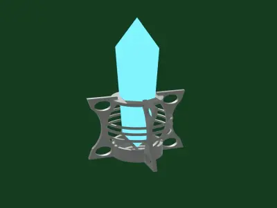 Crystal Sci-fi Magic Lamp Free low-poly 3D model