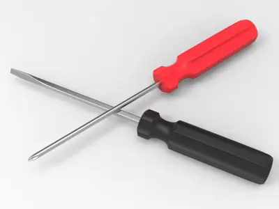 Screwdrivers two Low-poly 3D model purchase