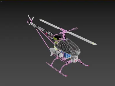 3D model of a helicopter 3D model
