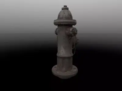 Hydrand FBX fire hydrant Low-poly 3D model