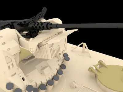 M113 TANK APC with moreeb 2 or Guardian 20 REMOTE WEAPON STATION 3D model