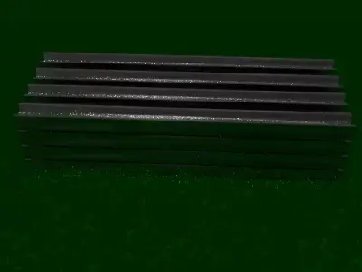 Iron set of bars on grass Free 3D model