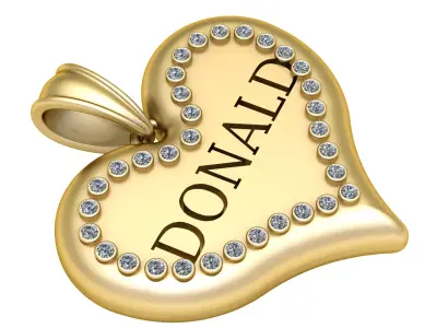 Diamond Halo Personalized Jewelry 3D print model
