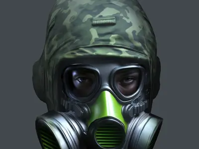 Helmet 3d model military combat Military Low-poly Low-poly 3D model 9
