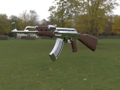 AK47 ASSAULT RIFLE Low-poly 3D model buy