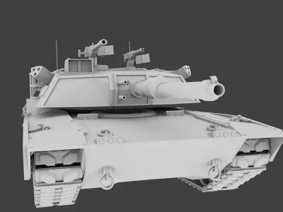 M1 Abrams tank Low-poly 3D model by M-Rahmat