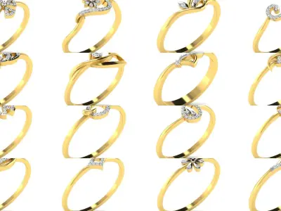 3DM 50 RING FILES 3D Model Pack