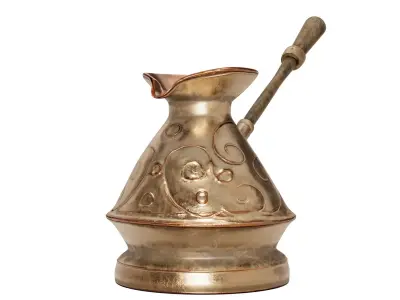 Vintage Copper Coffee Pot Low-poly 3D model