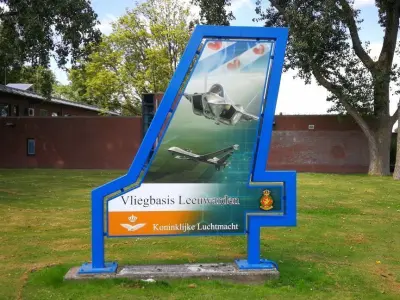 Military Airforce Base Sign leeuwarden Low-poly 3D model