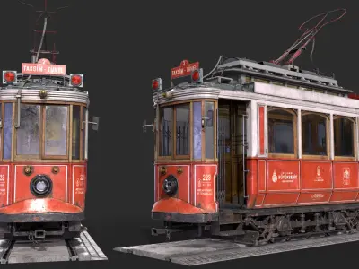Old Tram Istanbul 3D model