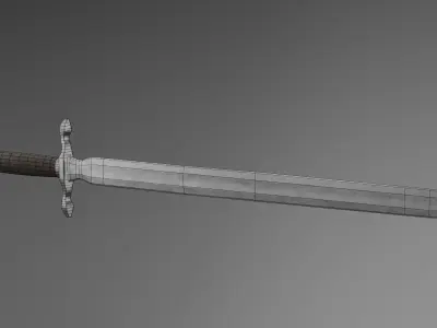 Medieval Simple Sword Free low-poly 3D model