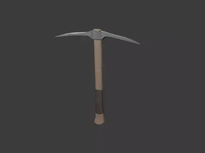 Low Poly PickAxe Low-poly 3D model