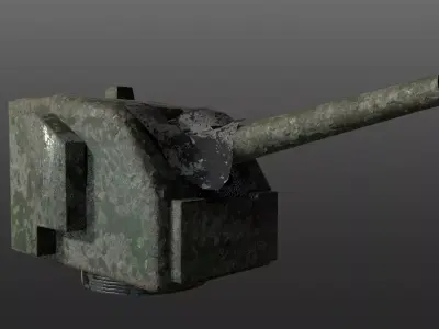 WW2 Bunker game ready Low-poly 3D model