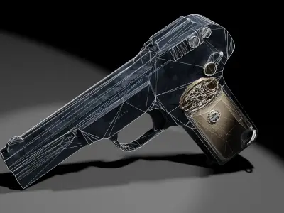 Browning FN M1900 Pistol Low-poly 3D model