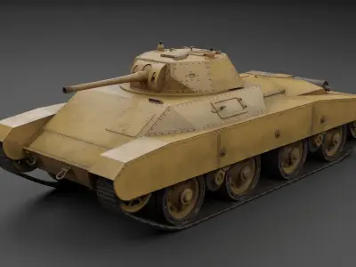 Carro Armato Celere Sahariano  Low-poly 3D model