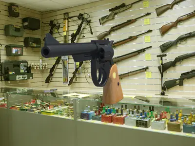 Revolver in gun store 3D model