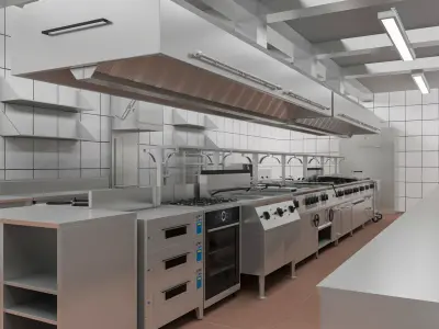 Commercial Kitchen 6 3D model by DD-Creative