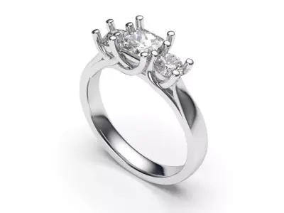 solitaire with ring sizes  9 part S62 3D print model