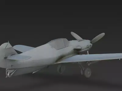 Messerschmitt Bf 109 Fighter 3D Model Low-poly 3D model