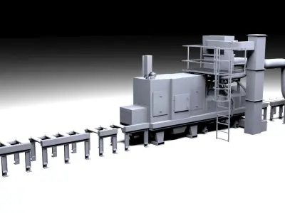 Shotblastingmachine industrial machine 3D model