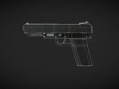 Handgun Low-poly 3D model buy