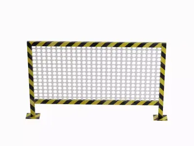 Road Barricade Set B Low-poly 3D model