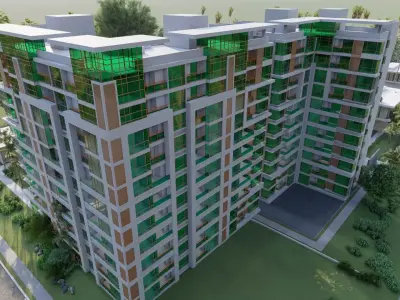 Highrise Building 04 3D model