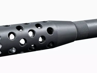 Shotgun Tactical Muzzle Brake Low-poly 3D model