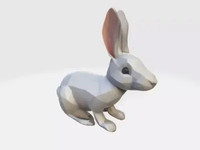 Lowpoly rabbit Low-poly 3D model