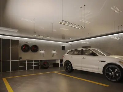car garage Low-poly 3D model get